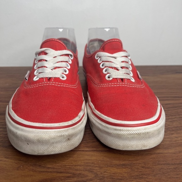 Vans Authentic Red Women’s size 8 Classic Skater 90s Hipster Casual Sneakers - Picture 4 of 10
